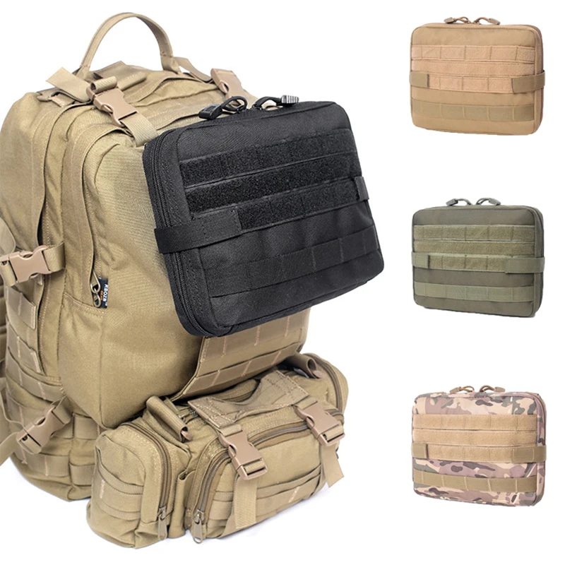 Military MOLLE Admin Pouch Tactical Multi Medical Kit Bag Utility Tool Belt Organizer EDC Pouch Backpack Camping Hiking Hunting