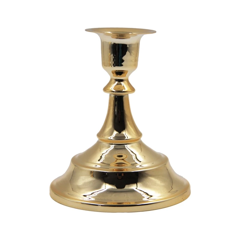 European Style Retro Metal Pillar Candle Holder Taper Candlestick Tealight Stand Home Office Wedding Centerpieces Decor