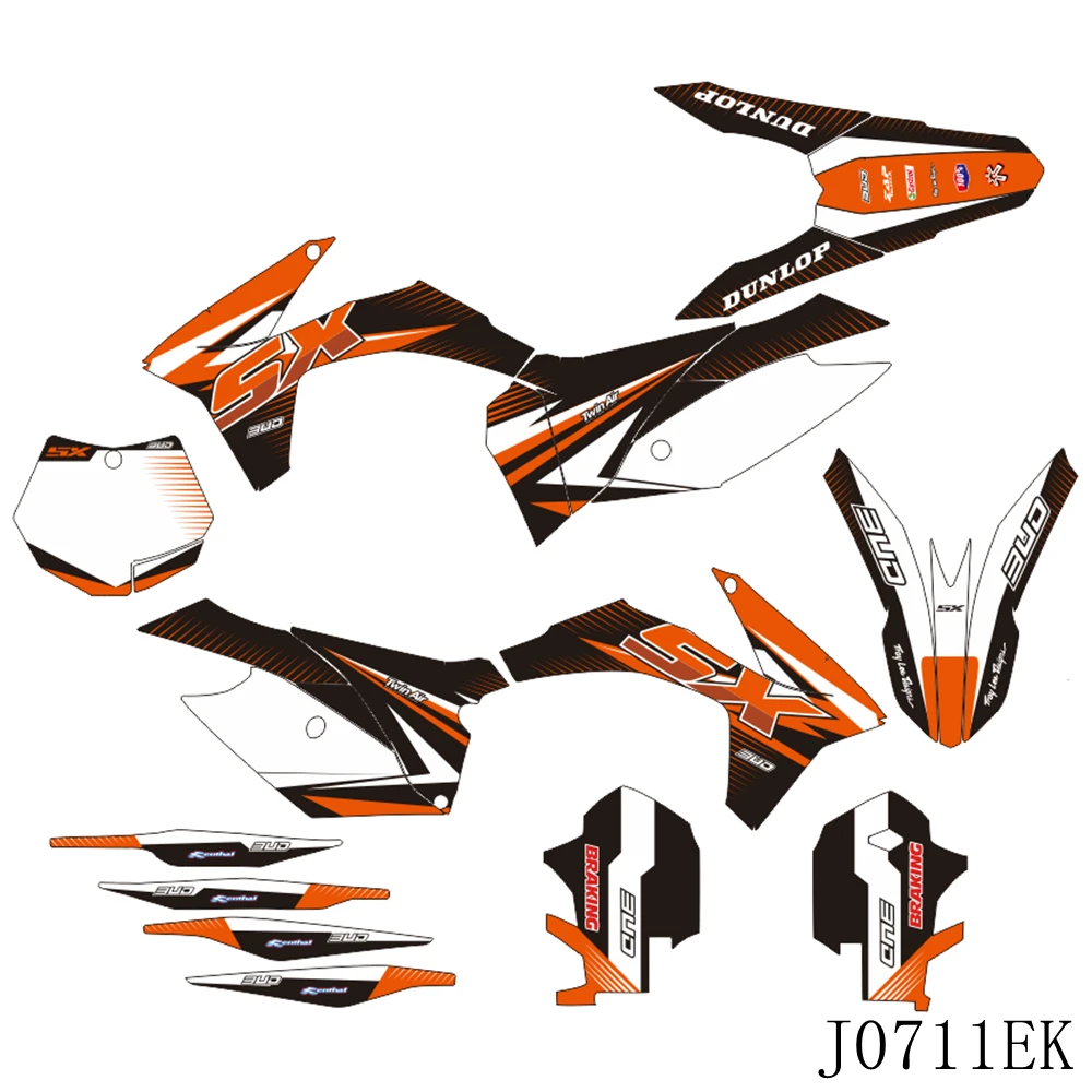

Full Graphics Decals Stickers Motorcycle Background Number For KTM SX SXF 125 250 350 450 2011 2012