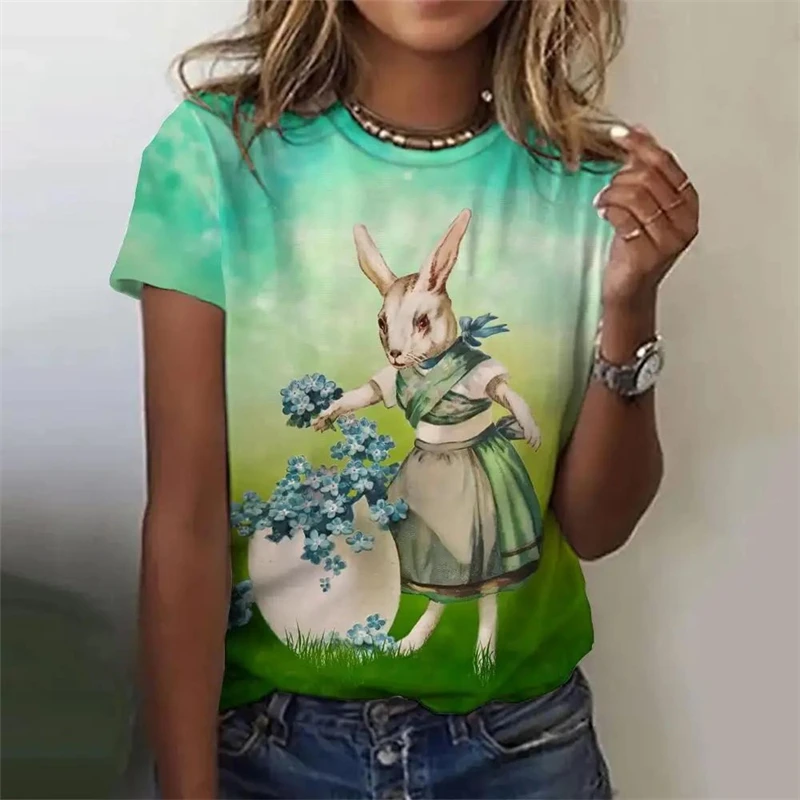 Пасхальная футболка с милым кроликом для женщин и мужчин пасхальное яйцо
