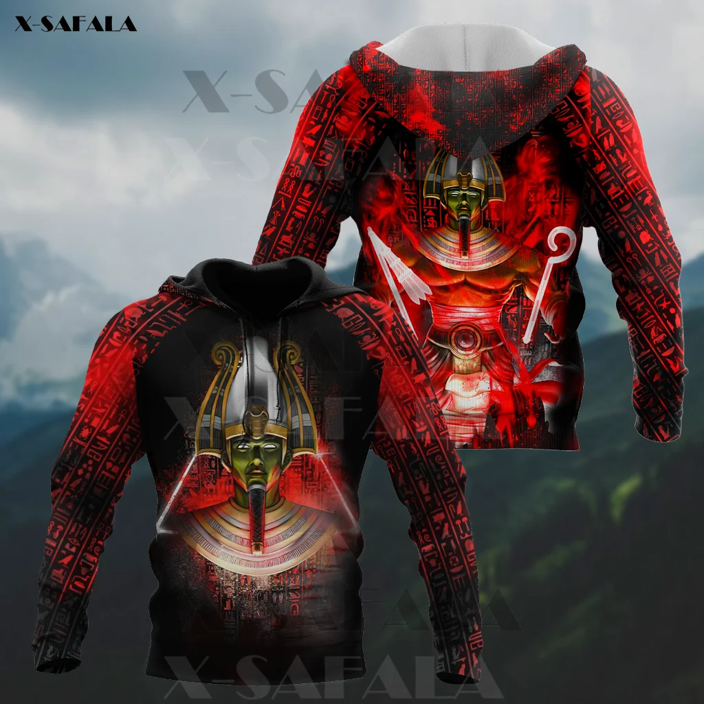 

2022 New The Gods Of Egypt Osiris 3D Printed Zipper Hoodie Men Pullover Sweatshirt Hooded Jersey Tracksuits Outwear