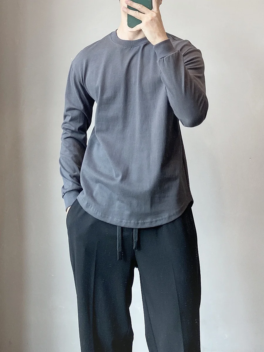 Мужская рубашка с длинными рукавами 2023 весенне-осенняя повседневная однотонная