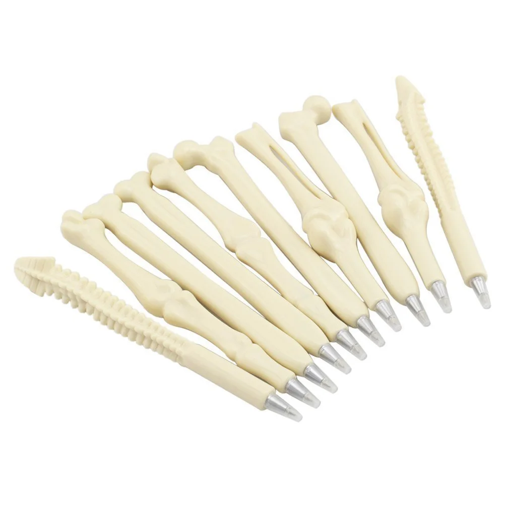 

Pen Bone Ballpoint Pens Stationery Novelty Office Finger Creative Gift Nurse Best Shape Writing Ballpiont Black Student Ink