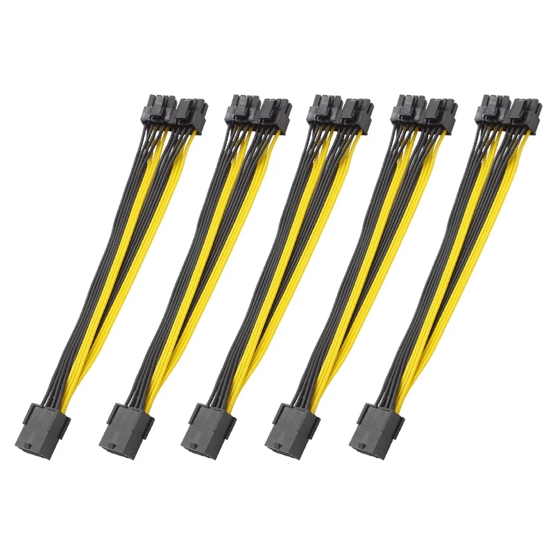 

GPU 8P Female To Dual 6+2P Male Graphics Card Power Cord PCI-E 8Pin Power Supply Splitter Cable Adapter Cable