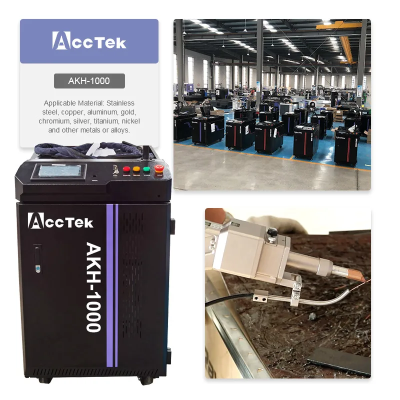 

Stainless Steel Sheet Handheld Continuous AKH1000 Optical Fiber Laser Welder 1000w Handheld Laser Welding machine