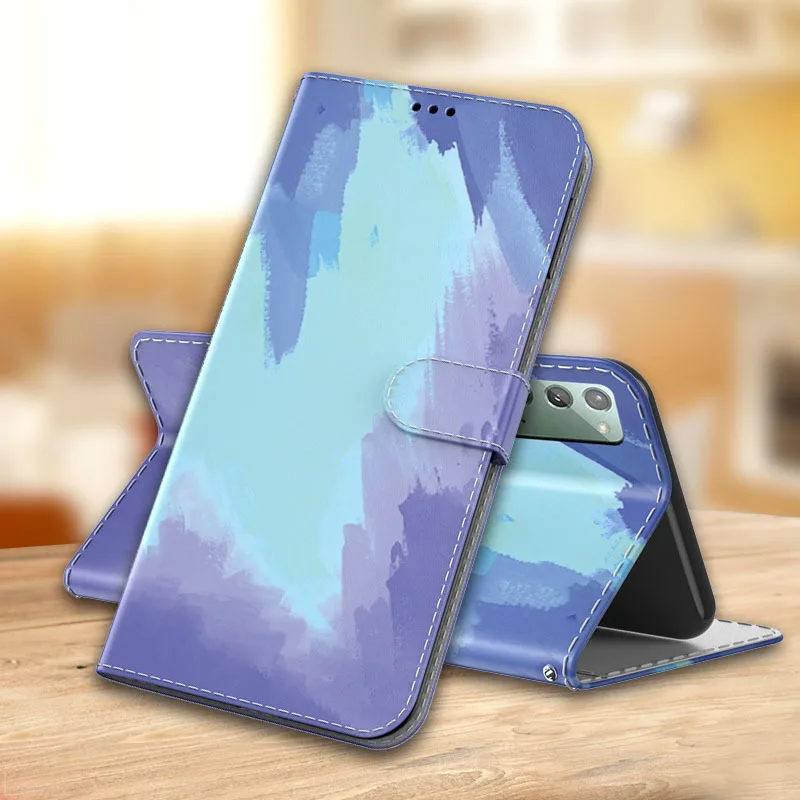 

Watercolor Painting Colorful Phone Case For OnePlus 8 9 Pro 8T Nord N10 N100 5G Cover Card Flip Wallet Leather
