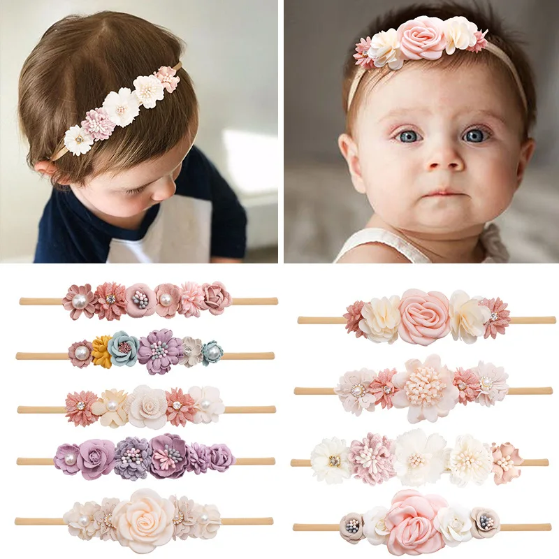 

1pc Lovely Baby Girl Headband Cute Baby Elastic Hair Band Newborn Head Flower Toddler Headband Headwear Kids Accessories 0-3Y