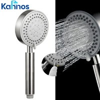 stainless steel high pressure shower head water saving handheld supercharged round filter spray nozzle rainfall shower bathroom