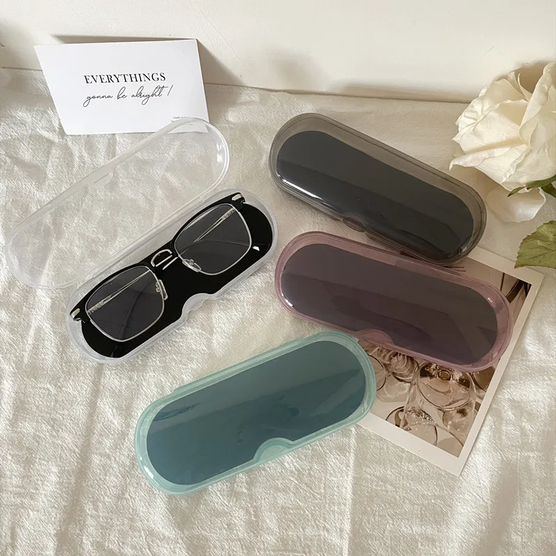 

Simple transparent frame glasses box Portable Japanese small fresh light sunglasses sunglasses box