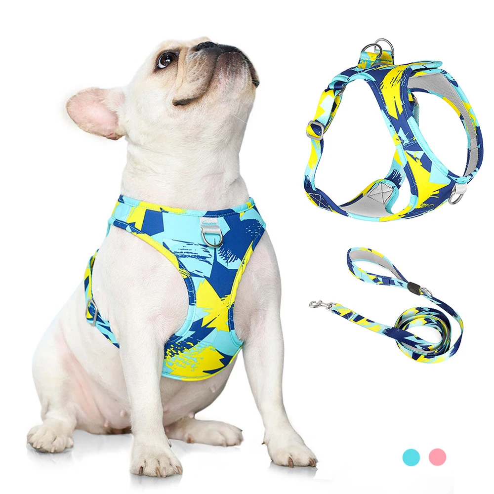 

No Pull Dog Cat Harness Pet Vest Walking Lead Leash Set For Small Medium Dogs Puppy Collar Polyester Mesh Adjustable Harness