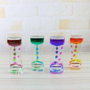 Creative Colors Liquid Oil Spill Oil Drop Hourglass Timer Acrylic Liquid Hourglass Featured Timer Or in Pakistan