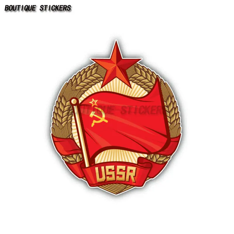 

Soviet flag car sticker waterproof PVC sticker car decoration accessories luggage laptop sticker to cover scratches
