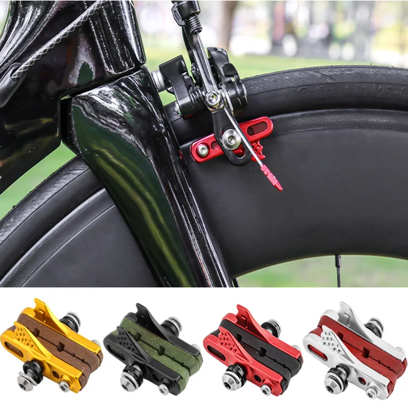 

Bike Bicycle Brake Pads Aluminum Ultra Light Brake Shoes Road Bicycle Caliper Brake Rubber Block Bike Accessories