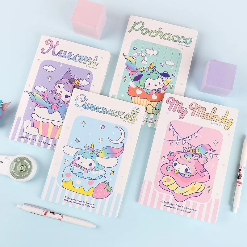 

Новинка Sanrio Kawaii аниме мультфильм серия My melody Kuromi Cinnamoroll креативный Забавный блокнот для девочек сердце для детей для девочек Блокнот подарок