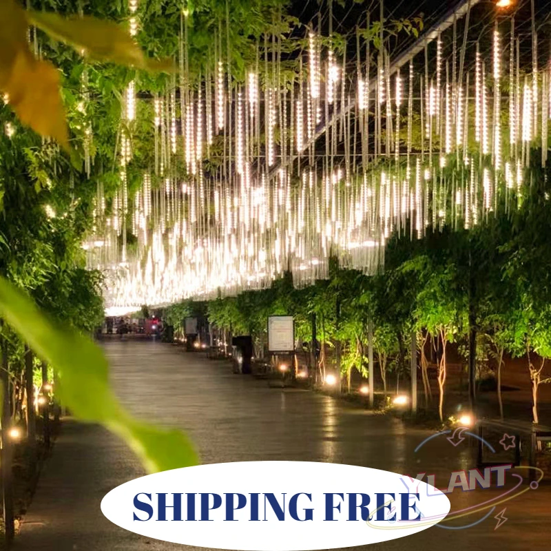 

8 Tubes LED Meteor Shower Fairy String Lights Street Garlands Christmas Lights Outdoor Garden DIY Christmas Decorations for Home