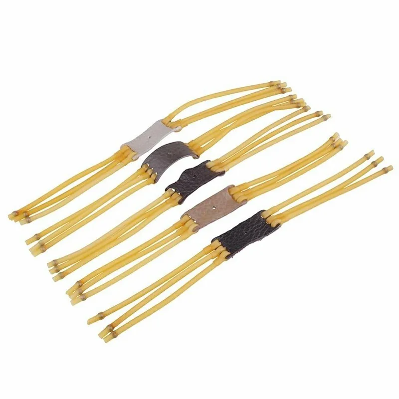 2PCS 2/3 Strips Powerful Slingshot Sling Shot Camouflage Bow Catapult Outdoor Hunting Camping Three-ply rubber band Travel Kits - купить по