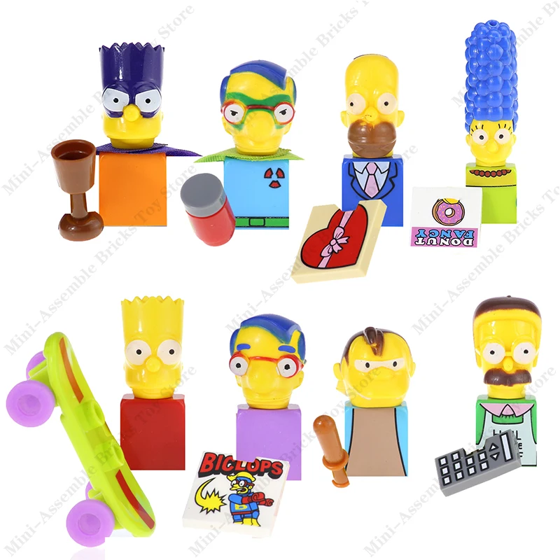

KF6039 Simpsons-Figures Mini Action Toy Figures Building Blocks Compatible Bricks Assemble Dolls Toys Birthday Gift for Children