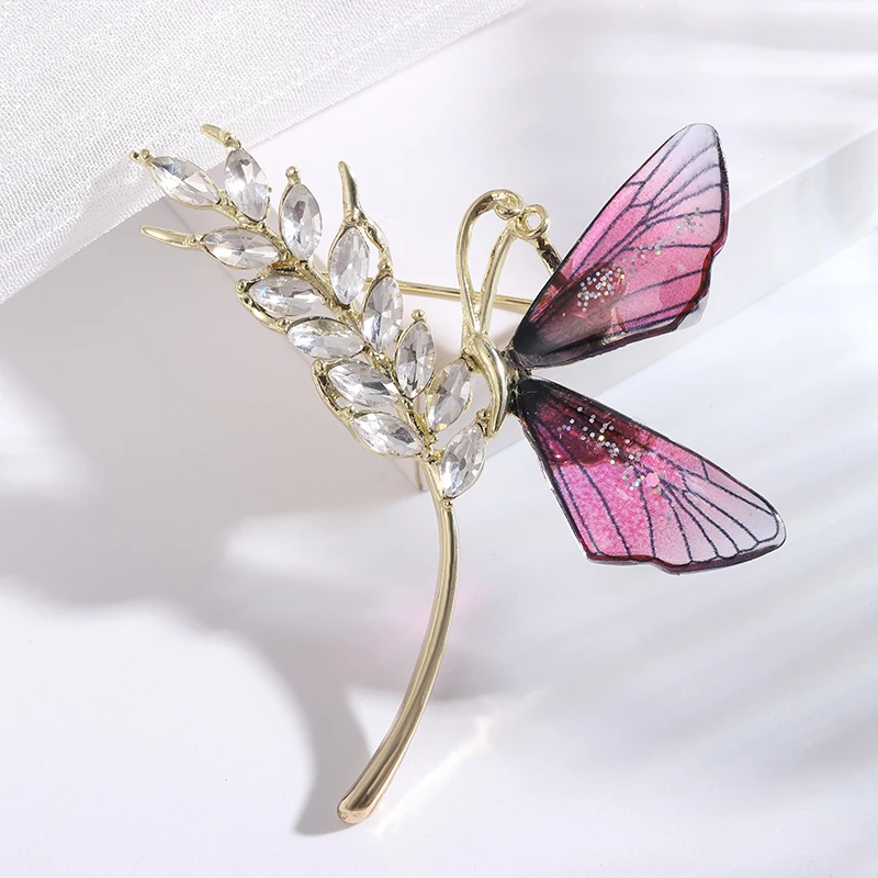 Dmari Женская брошь Королевские синие булавки Милые сказочные насекомые с