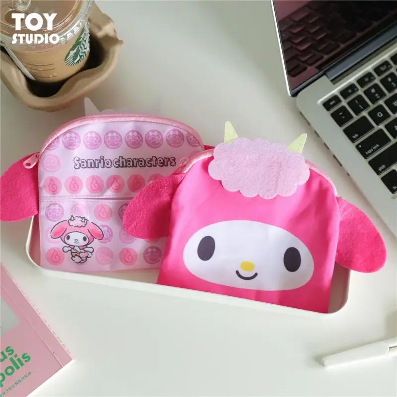 

Cartoon Sanrioed My Melody Kawaii Coin Purse Girl Heart Sundries Portable Coin Purse Sundries Change Key Storage Bag Small Gifts
