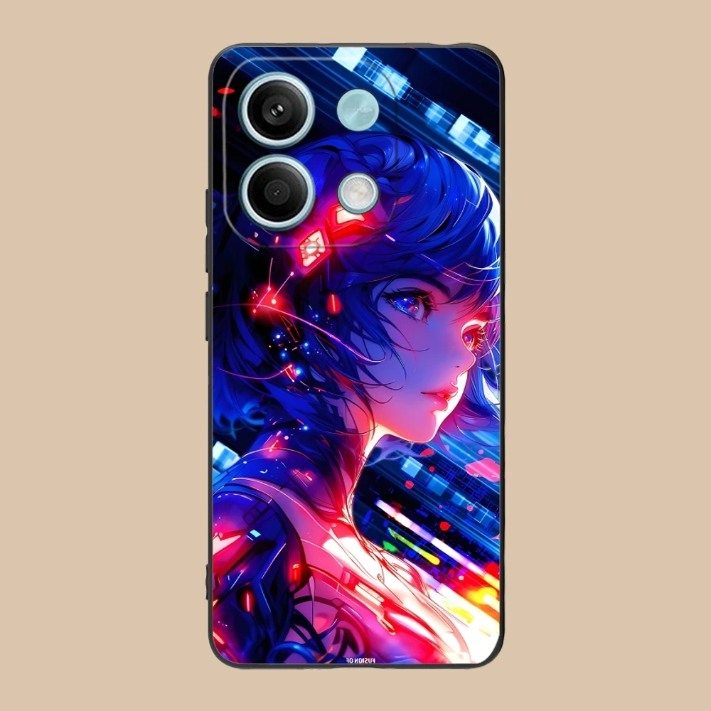Милый чехол для мобильного телефона с Аниме Pretty Girl Xiaomi Redmi Note 13 12 11 10 9 8 7 6 S A Pro Lite Plus