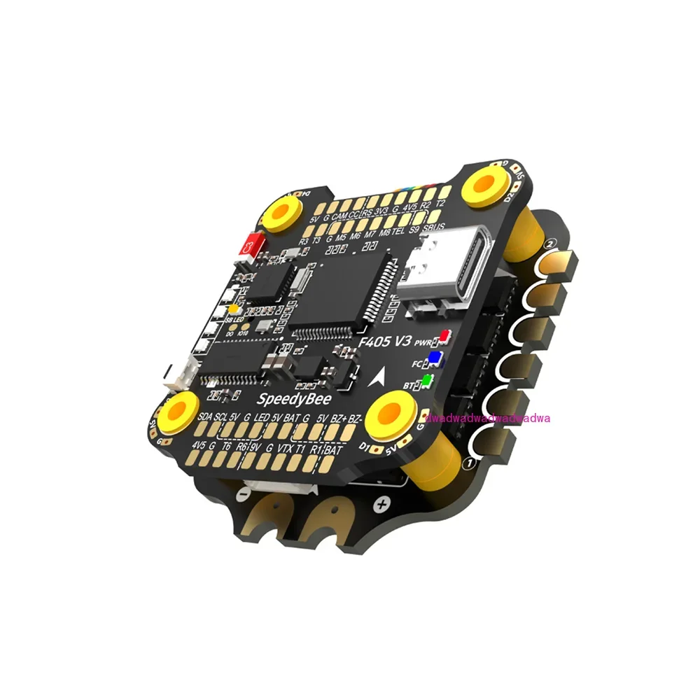 F405 V3 BLS 50A 30x30 FC&ampESC Stack with GPS Wireless 8 motors 4 LED Strips SD Card Slot 4GB 1000uF Capatipor