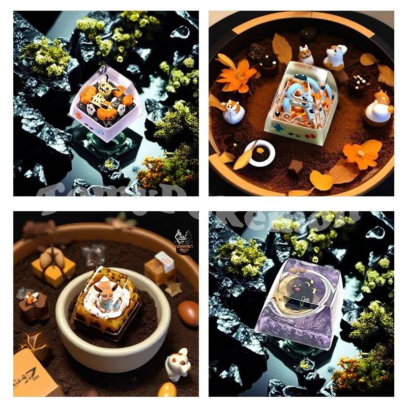 Колпачки для клавиш с покемонами Mewtwo Umbreon поперечный вал колпачок Пикачу Journeys