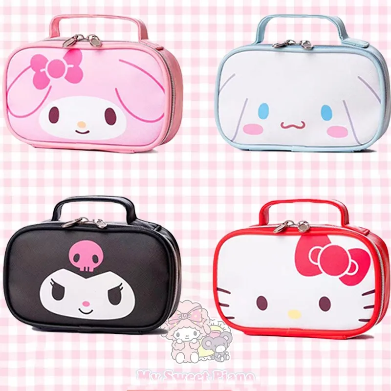 

Sanrios Cute Cartoon Anime Pencil Case My Melody Hello Kitty Large-capacity Storage Wallet Makeup Storage Box Wash Cosmetic Bag