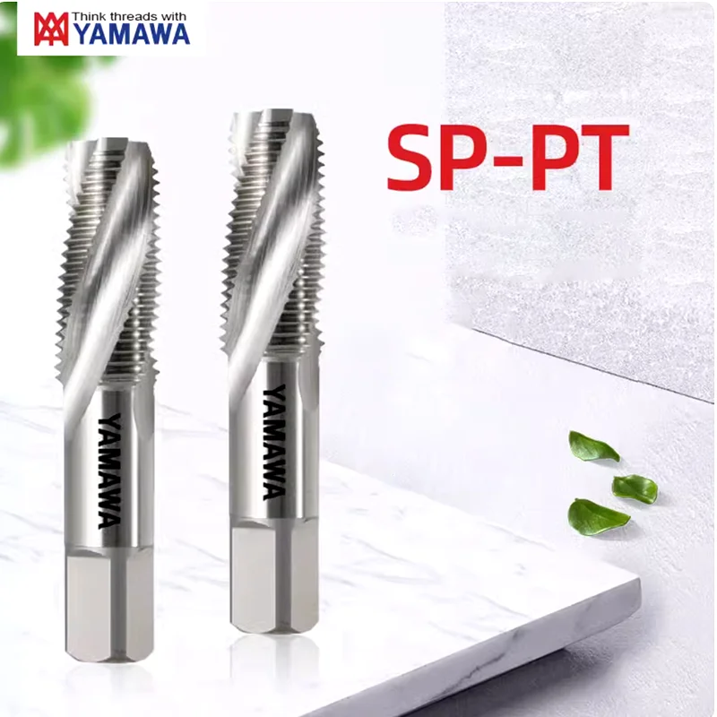 Фото Япония YAMAWA Трубная резьба Спиральный рифленый метчик PS RP PF G PT RC NPS NPT 1/16 1/8 1/4 3/8 1/2 3/4 Машинные резьбовые метчики №2