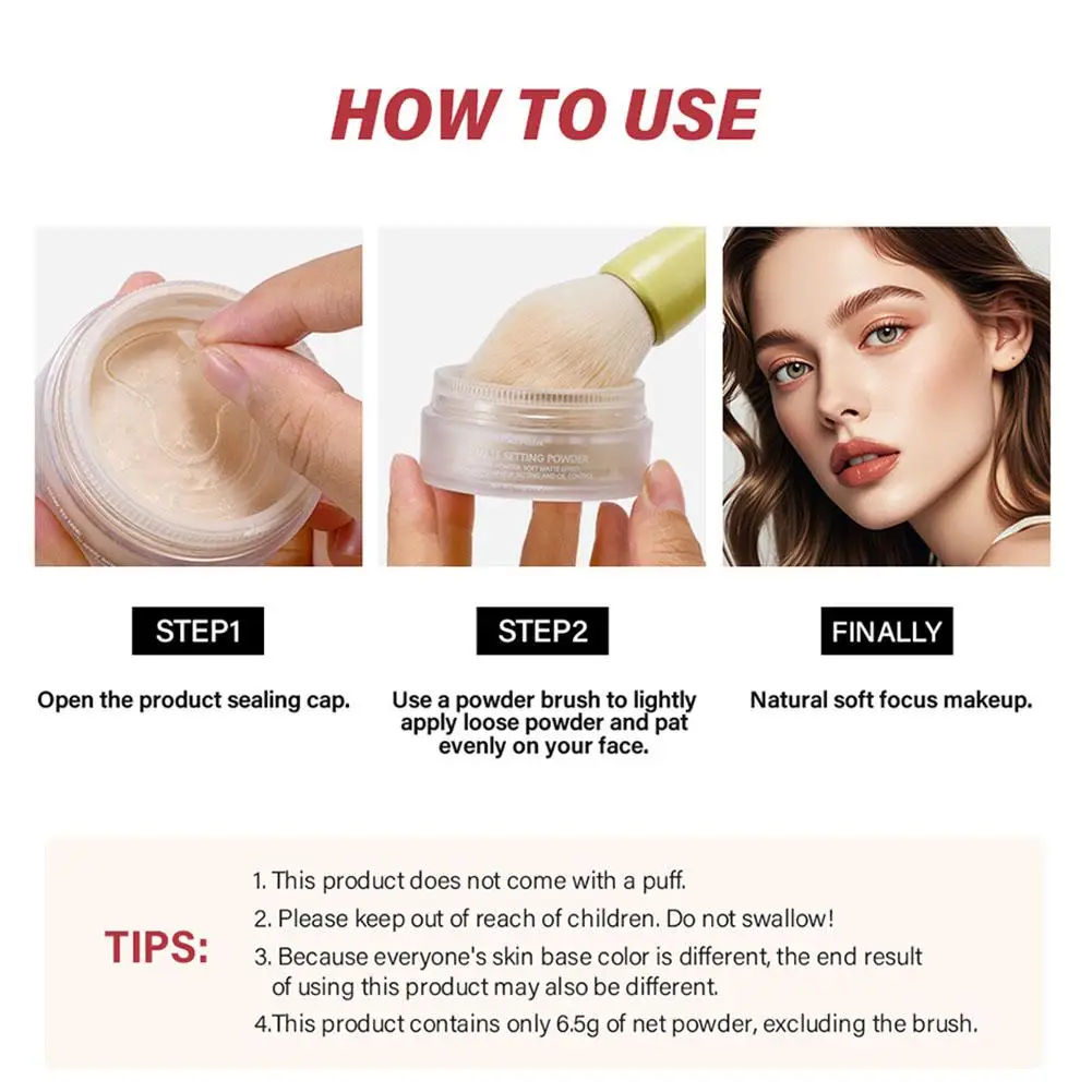 Lakerain Setting Powder Стойкая матовая натуральная фиксирующая пудра для контроля