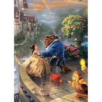 disney diamond painting beauty and the beast full round square diamond embroidery cartoon character mosaic picture home decor