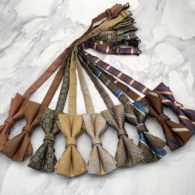 MUGIVALA Мужская мода Галстук-бабочка в горошек Торжественная одежда Деловая для