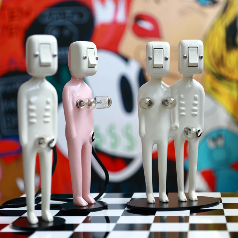 

New Body Bulbs Glowing Resin Figures USB Night Light Funny Man Woman Human Body Handcrafts Lamp Creative Valentine's Day Gift