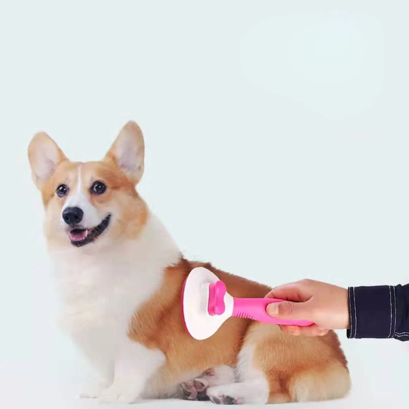 

Самоочищающаяся щетка для нарезки для собак и кошек, спутанные волосы, массаж, расческа для питомцев, улучшает кровообращение