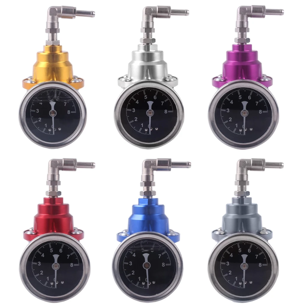 

Automotive Adjustable Fuel Pressure Regulator Oil Gauge Kit Professional
