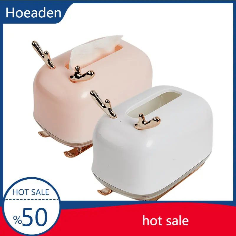 

Deer Model Tissue Box Paper Towel Holder Napkin Case Desk Organizer Home Storage