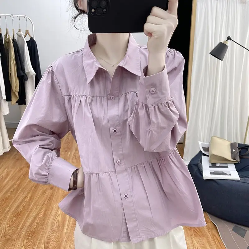 Женская рубашка с длинными рукавами свободный дизайн нишевая французская