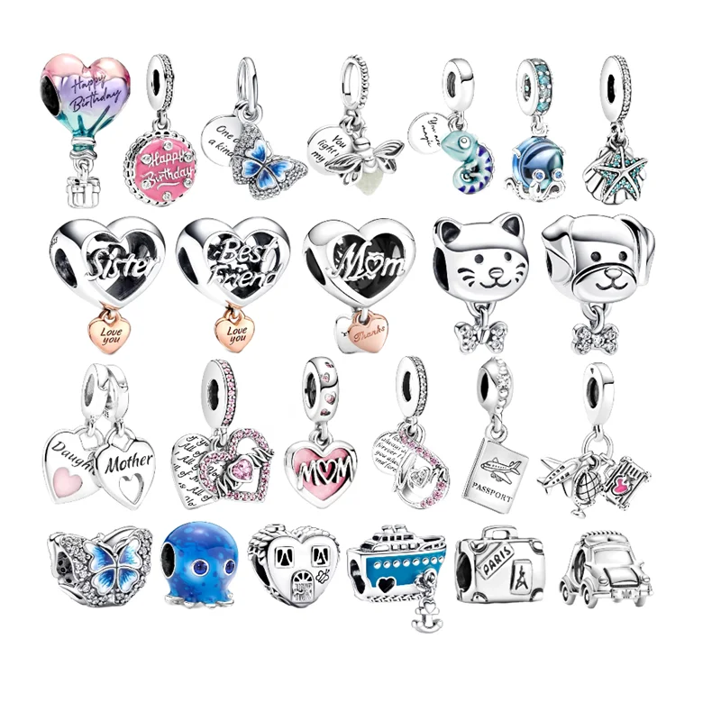 Браслет/ожерелье из серебра 925 пробы с подвеской-бусиной