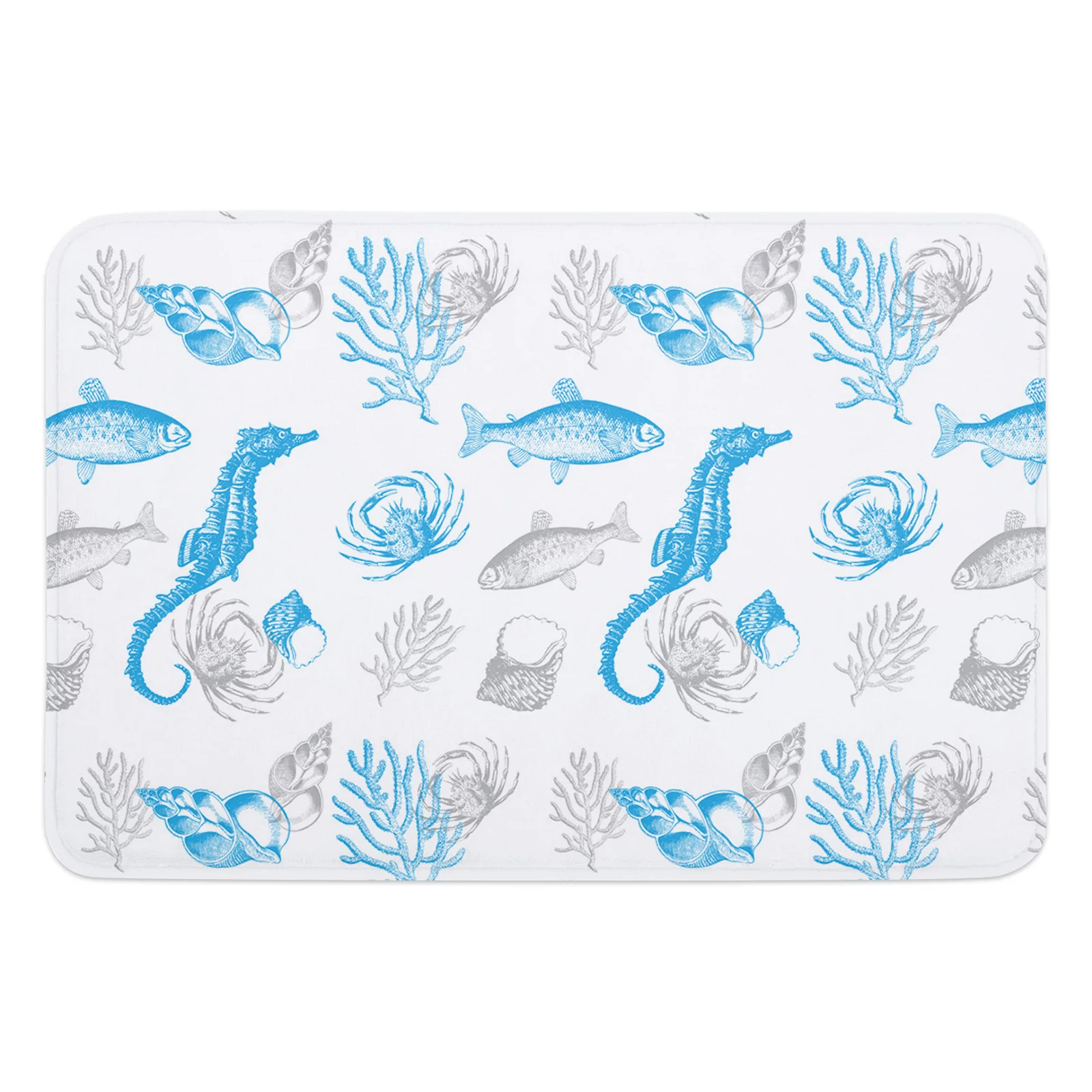 Напольный коврик для кухни и ванной нескользящий раковина океана морского