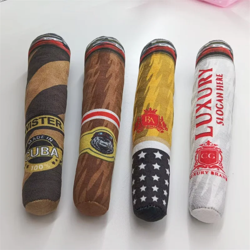 Забавные интерактивные игрушки для собак - дизайн сигар плюшевые скрипучие