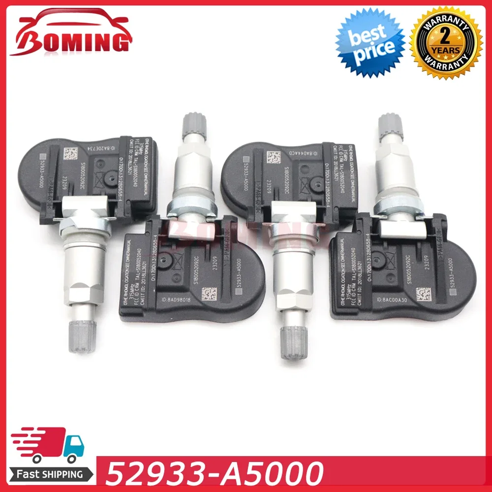 4 шт. 52933-A5000 автомобильный датчик давления в шинах TPMS для Hyundai Accent Equus Santa Fe Genesis Coupe