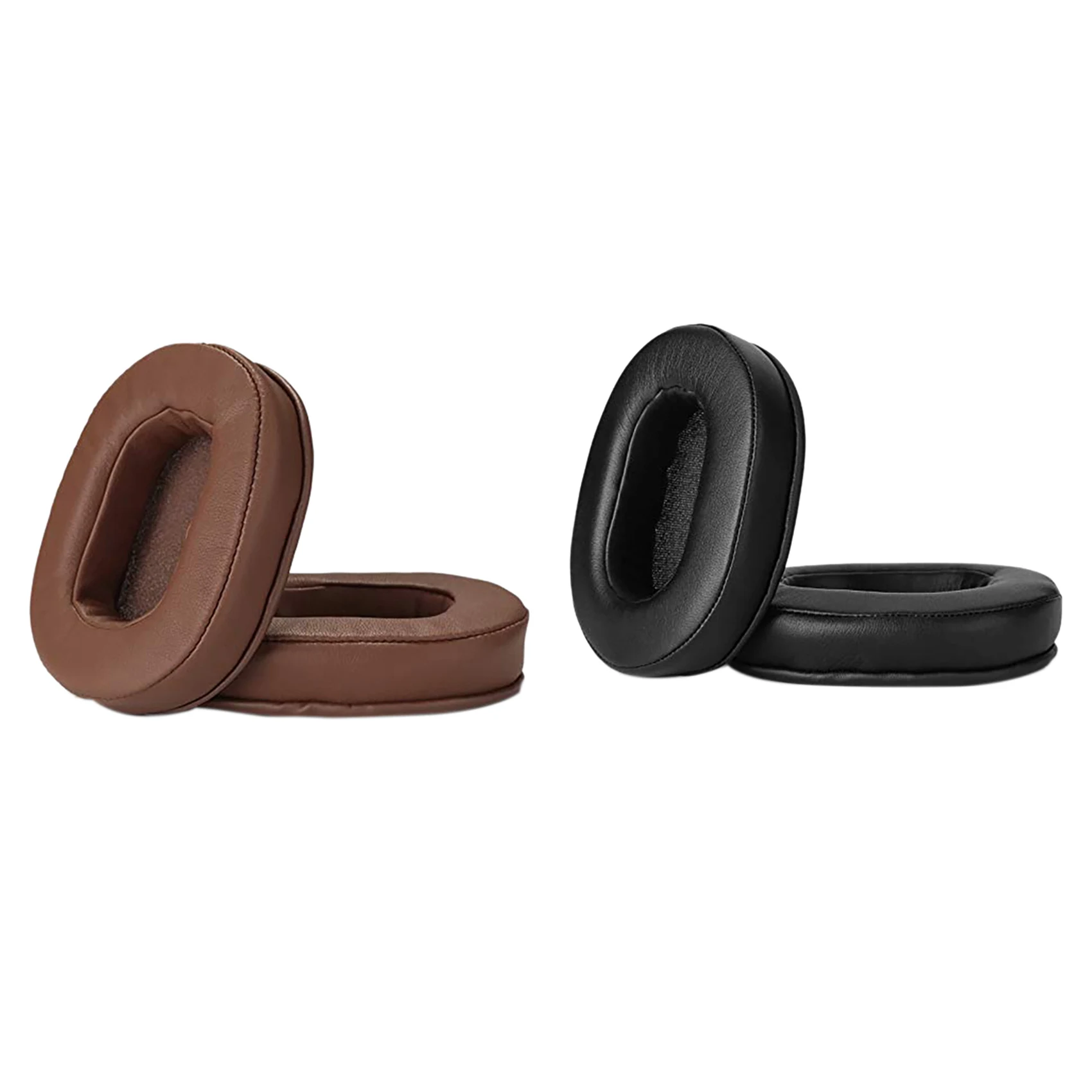 

2pair Ear Cushions Memory Foam Earpads Cover Ear Pads for ATH M50X Fits Audio Technica M40X M30X M20 Brown & Black