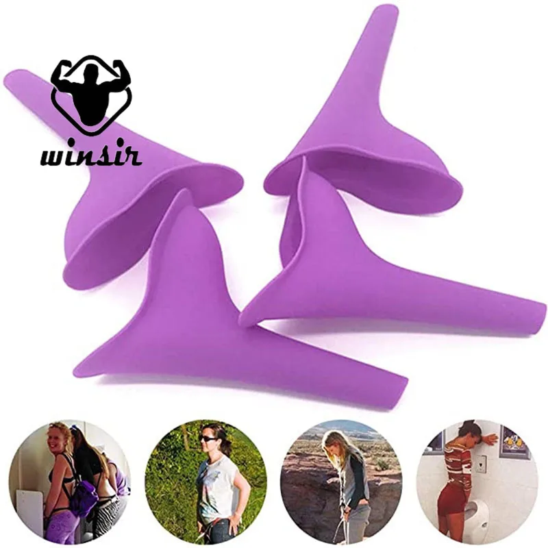 

Woman Standing Piss Female Pee Funnel Portable Toilet Urinal Camping Tent Travel Toilet Female Urinal Emergency Silicone Urinals
