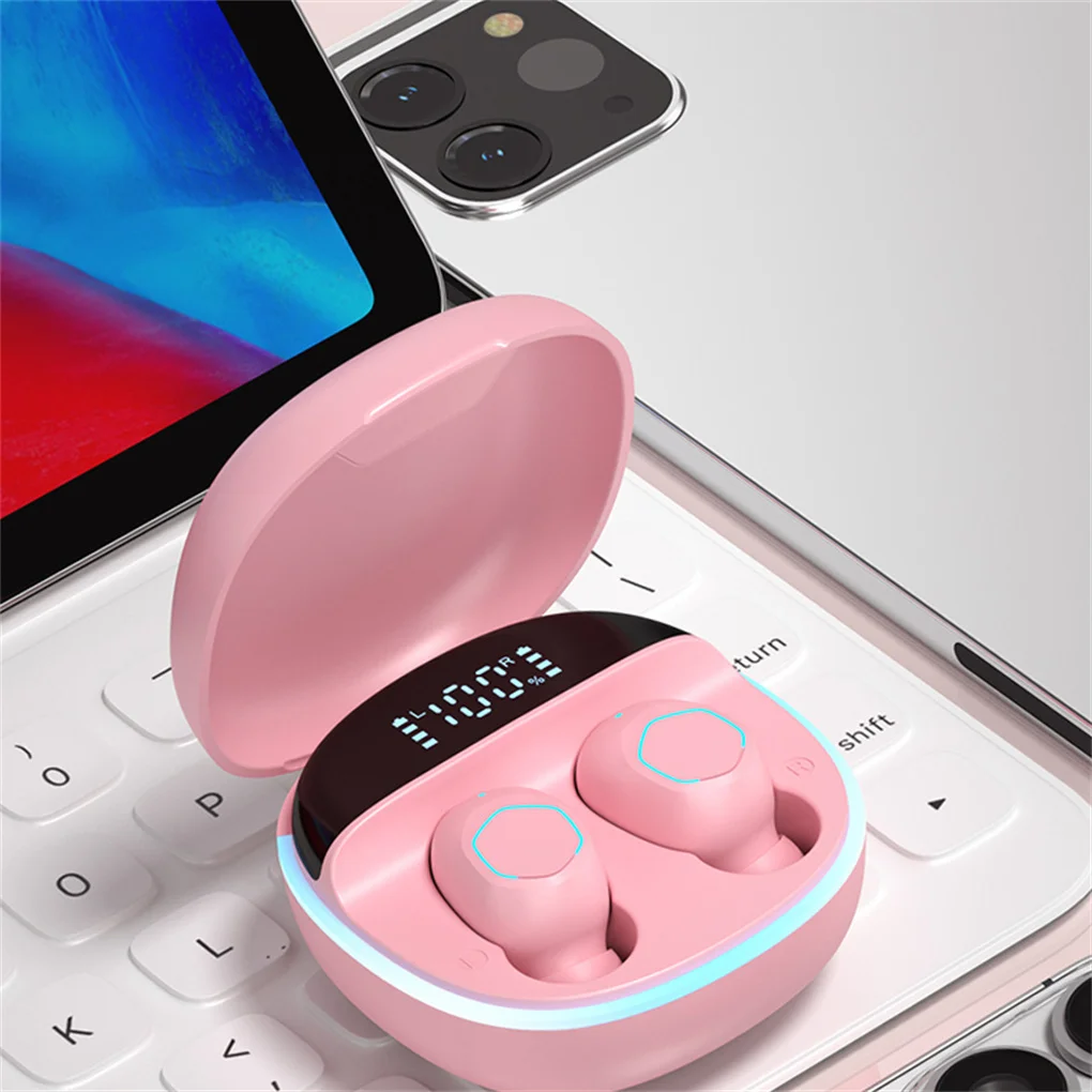 

Bluetooth-Compatible Earbuds Rechargeable Waterproof Earphones Mini Sports Gaming Headphones Hands-Free Accessories