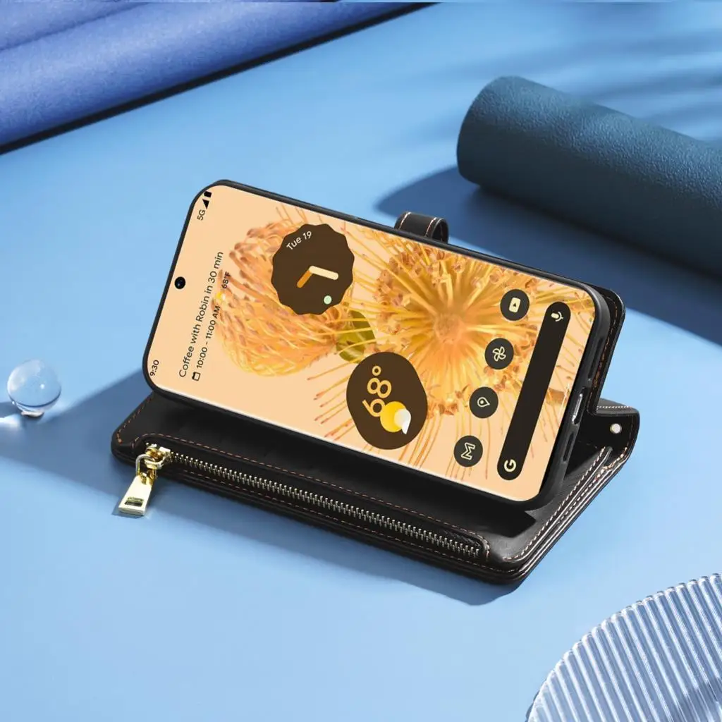 Кожаный флип-чехол на молнии для Huawei PURA 70 PRO PURA70