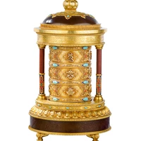 wheel electric prayer wheel pure copper to gold barrel huibao buddhist supplies buddha front prayer wheel large size 30cm