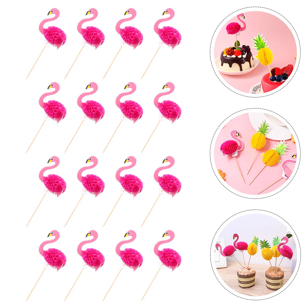 

30pcs Hawaii Cupcake Adorns Cupcake Ornaments Cake Insert Ornaments Cupcake Topper Picks Decorative Cake Picks for Summer