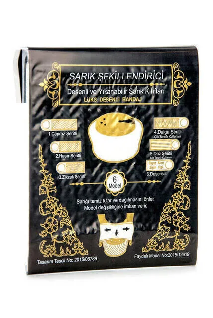 

Чехол-тюрбан IQRAH-соломенная полоса-Стильный чехол-тюрбан