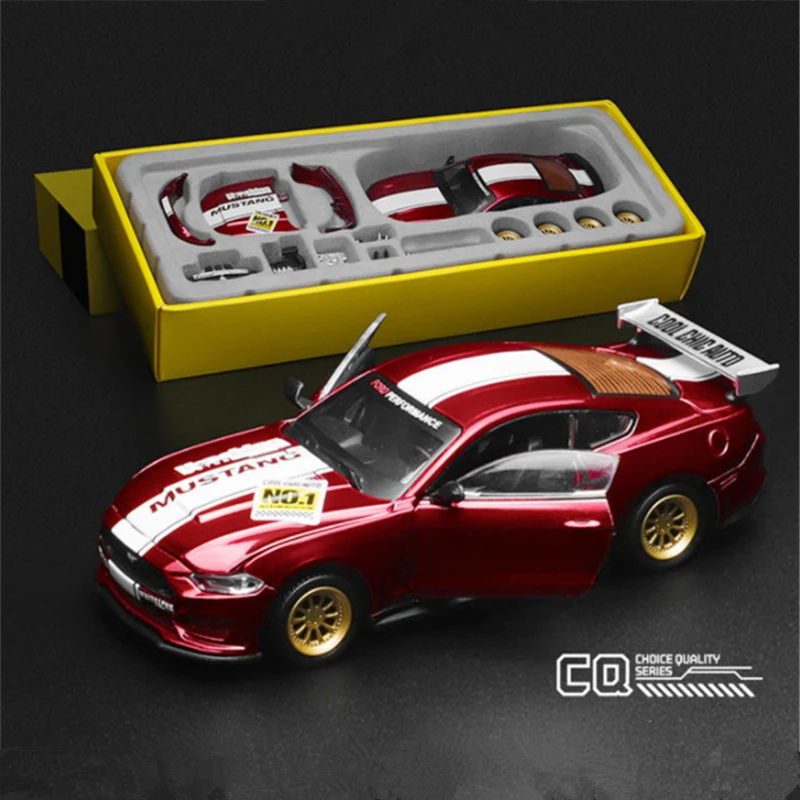

Assembly Version 1:42 2018 Mustang GT Alloy Sports Car Model Diecasts Metal Toy Racing Car Model High Simulation Childrens Gifts