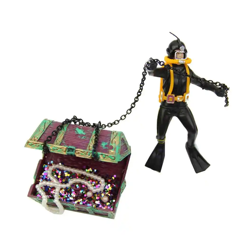 

Фигурка охотника за сокровищами, аквариумное украшение для дайвинга, аквариумное украшение для аквариума, ландшафтное украшение