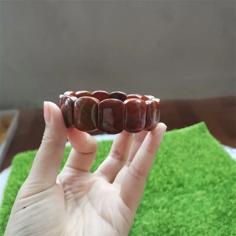 

Natural Raw Ore Warring States Red Agate Hand Row Men's and Women's Simple Atmospheric Hand String Jewelry